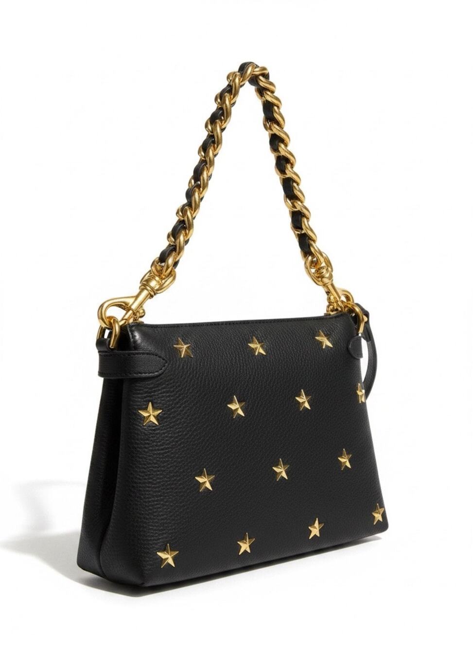Rebecca Minkoff Black Pebbled Leather Celestial Shoulder Bag w/ two Straps NWOT